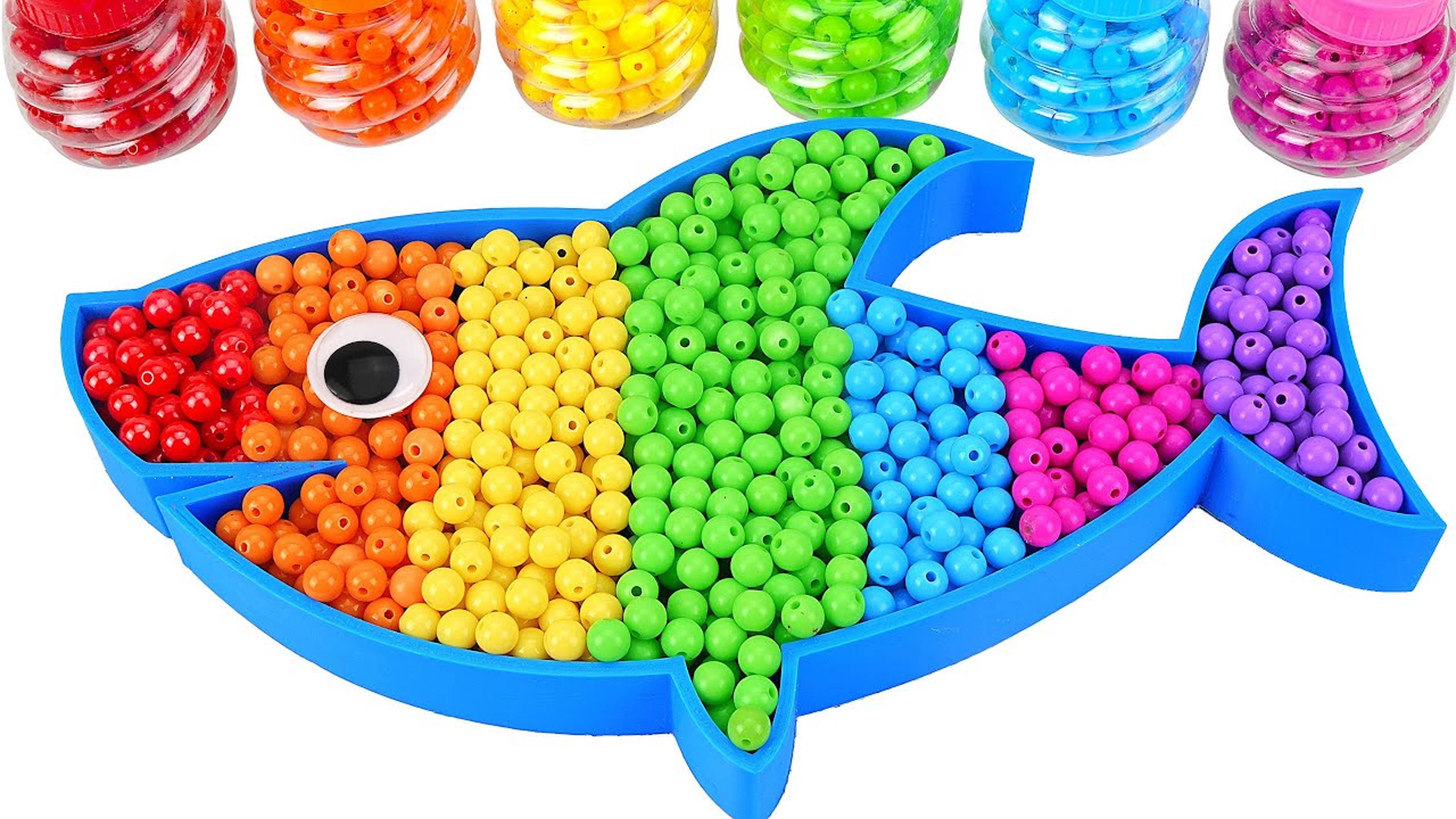 Радужные конфеты для смешивания в волшебной рыбке с M&M's и слизью для нарезки ASMR