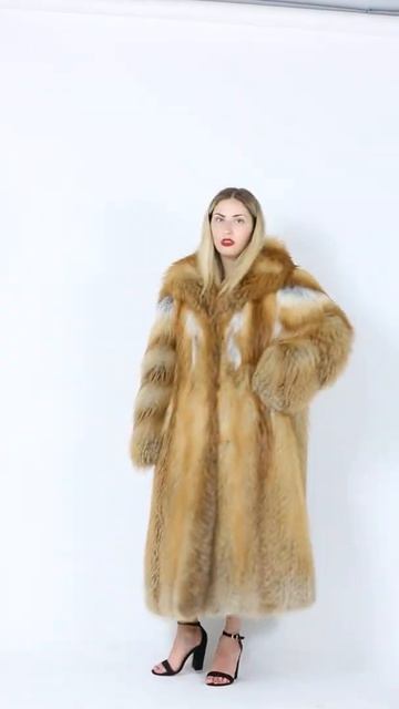 Fully Let out Red Fox Fur Coat