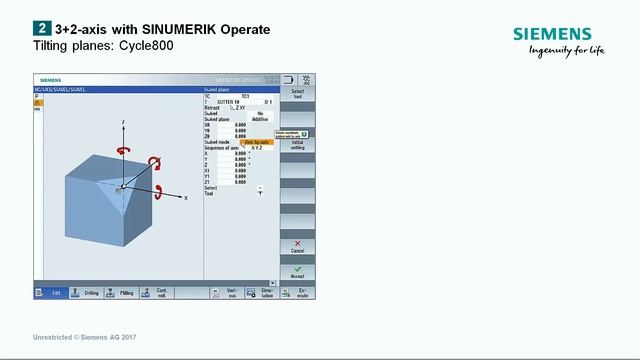 SINUMERIK live - Multi-face machining milling (3+2 axes)