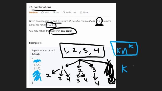 Combinations - Leetcode 77 - Python