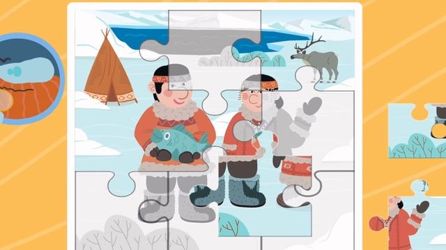 Развивающий мультфильм для детей "Пазлы" (познавательный мультик для малышей) Чукчи