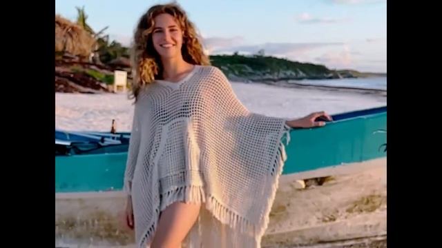 The Playa Crochet Hoodie Poncho