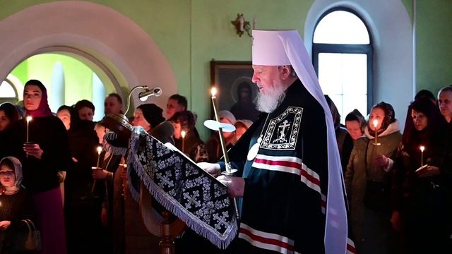 Чтение Великого покаянного канона преподобного Андрея Критского в Свенском монастыре