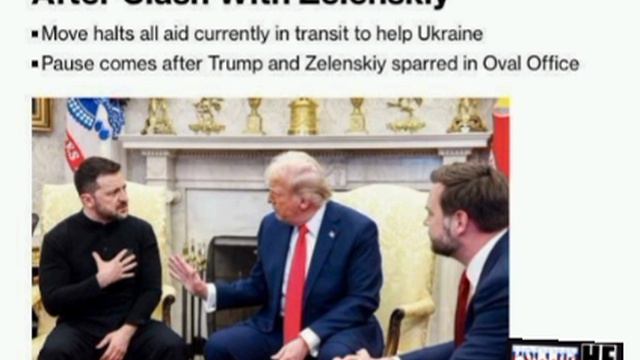 🇺🇸🇺🇦Трамп приостановил военную помощь Украине - Bloomberg,включая ту что была в пути