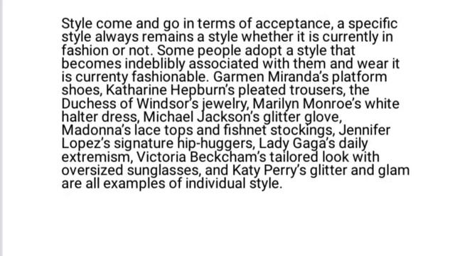Style ... The term explained