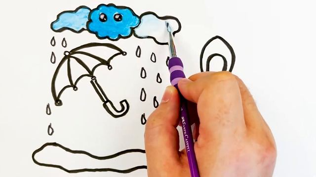 How to draw rain gear? Как нарисовать дождевик ?Yomg'ir uskunasini qanday chizish kerak?