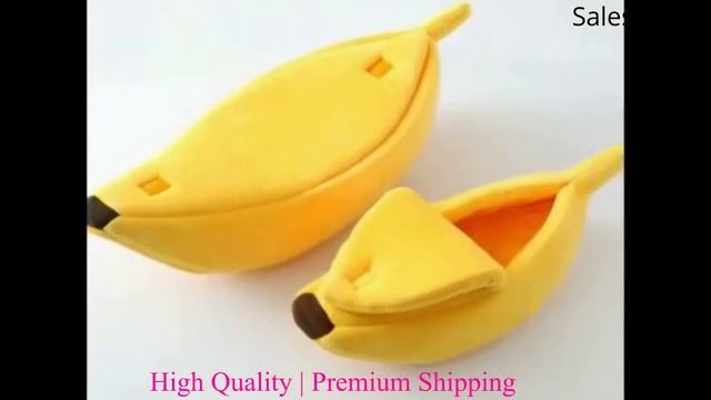 🔥 Funny Banana Cat Bed House Pet Basket