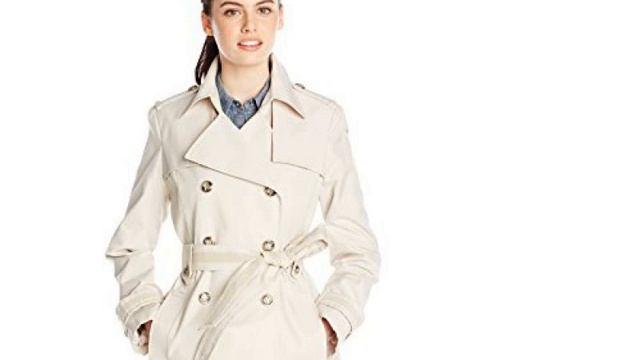 Review Calvin Klein Women's Double-Breasted Trench Coat with Belt