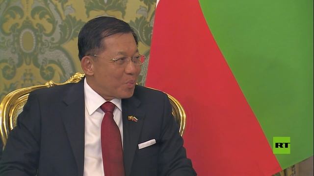 اجتماع الرئيس الروسي فلاديمير بوتين مع رئيس وزراء ميانمار في موسكو