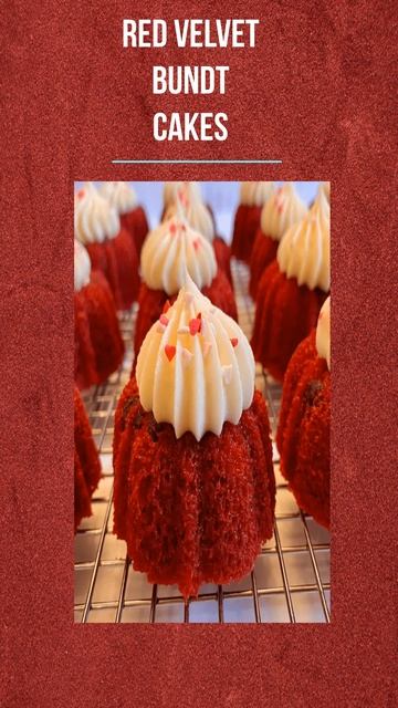 Mini Red Velvet bundt cakes #shorts