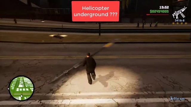 HELICOPTER UNDERGROUND ??? GRAND THEFT AUTO SAN ANDREAS