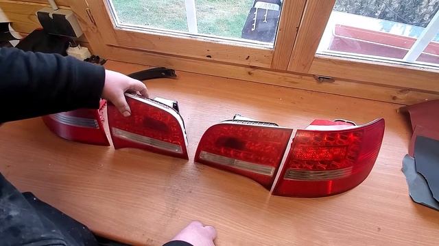 DIY Taillights restored and tinted A6 4F Taillights