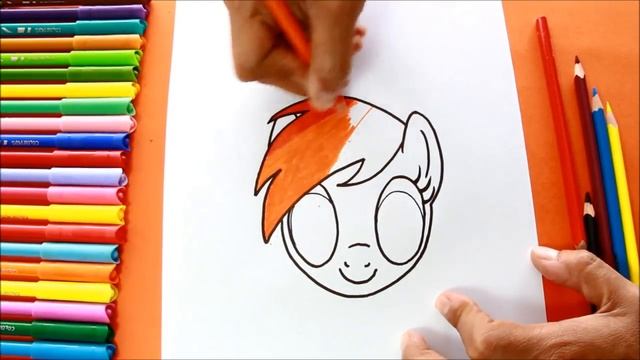Как нарисовать Радугу Дэш Rainbow Dash из My Little Pony Рисовать Шаг за шагом Легко