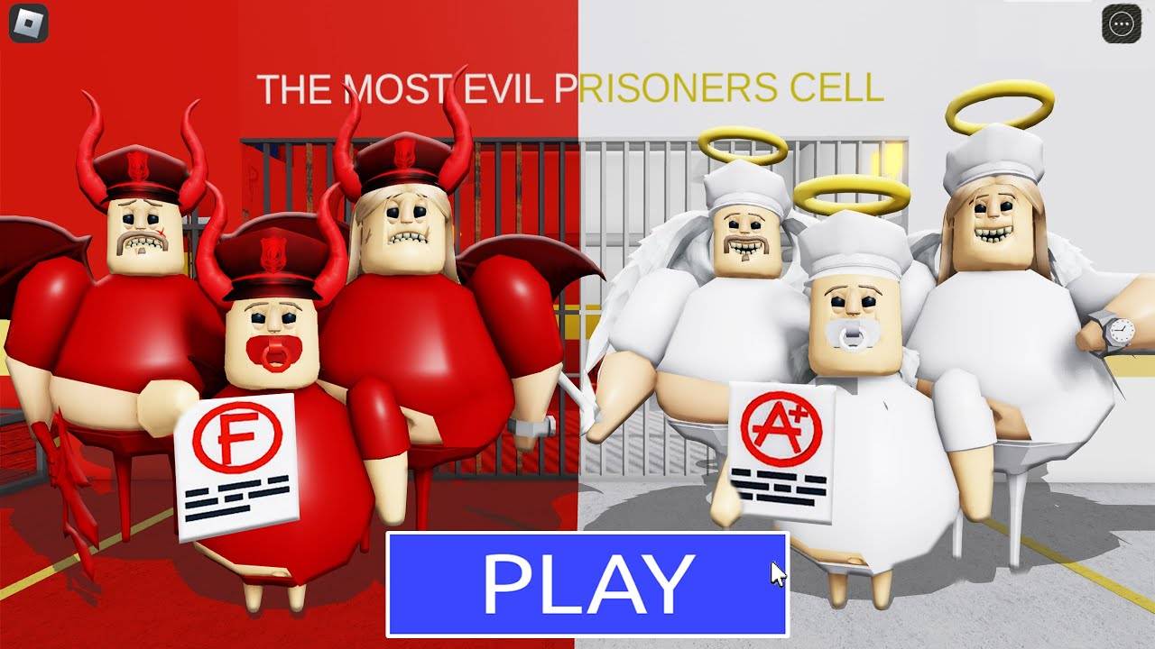 DEVIL FAMILY BARRY Против ANGEL FAMILY в BARRY'S PRISON RUN! в РОБЛОКС(#ROBLOX)