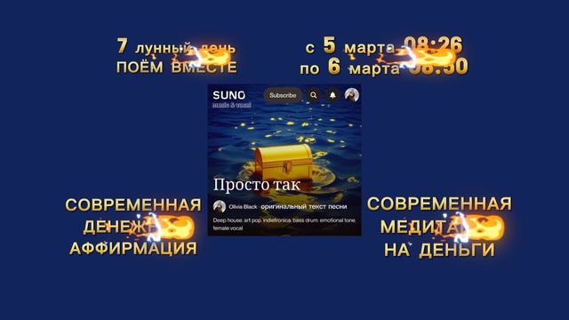 "ПРОСТО ТАК" - OLIVIA BLACK
СОВРЕМЕННАЯ АФФИРМАЦИЯ НА ДЕНЬГИ