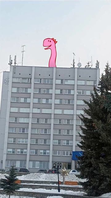 Динозавр в здании