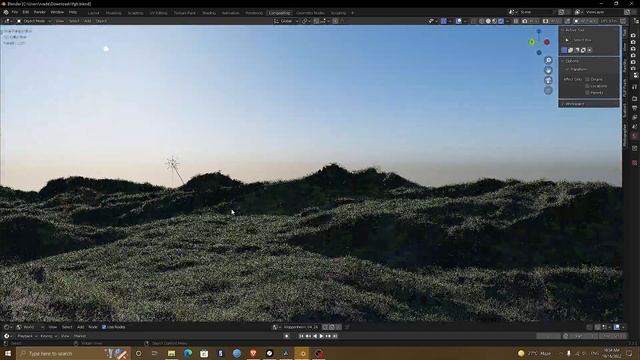 Landscape creation in blender and gaea.