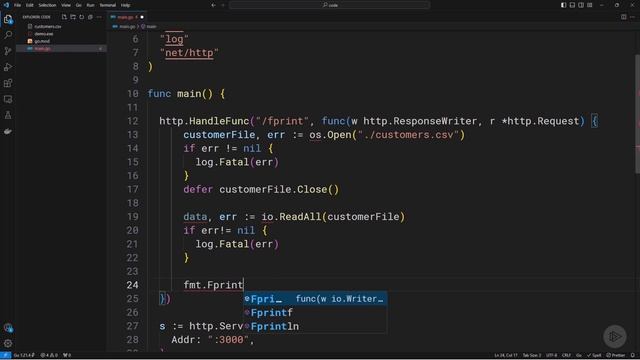 2. Demo Generating Static Responses with Fprint