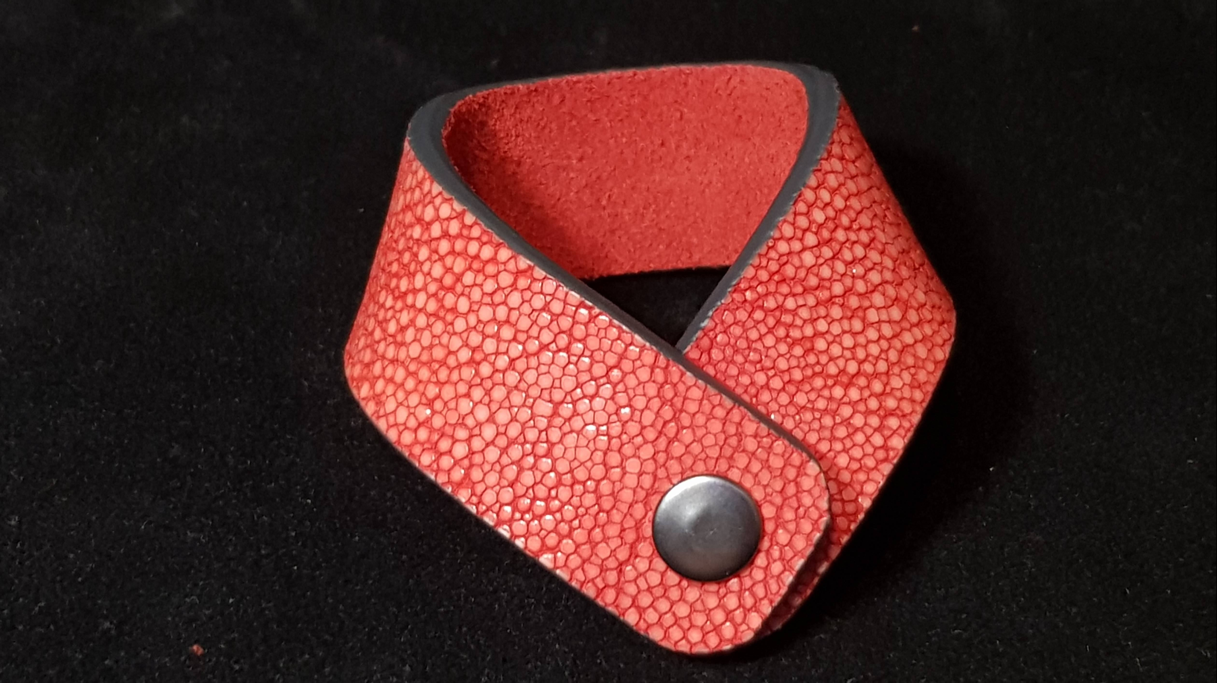 Bracelet made of stingray leather, high quality, handmade