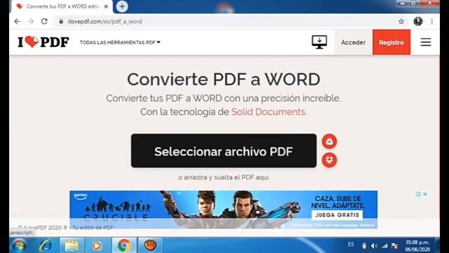 convierte PDF a Word
