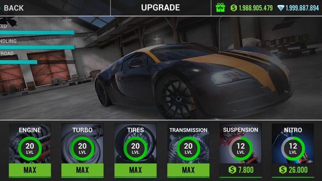 Ultimate Car Driving Simulator Bugatti Veyron Super Sport tuning + top speed 400 km/h (250 MPH).