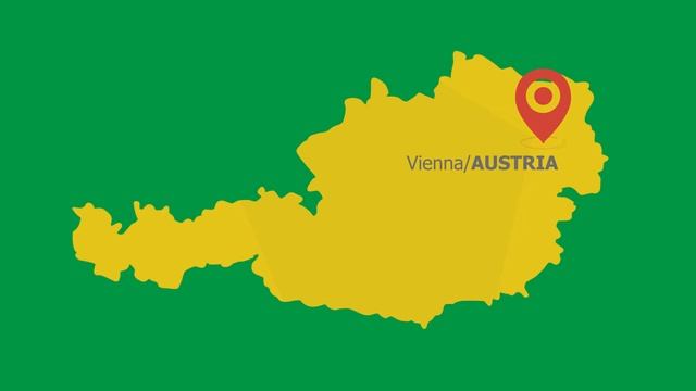 Austria Map Green Screen