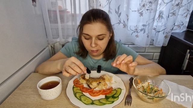 мукбанг с тетей Юлей/как я потеряла телефон/нервные бабушки/жареная рыба/овощи /худеем вкусно
