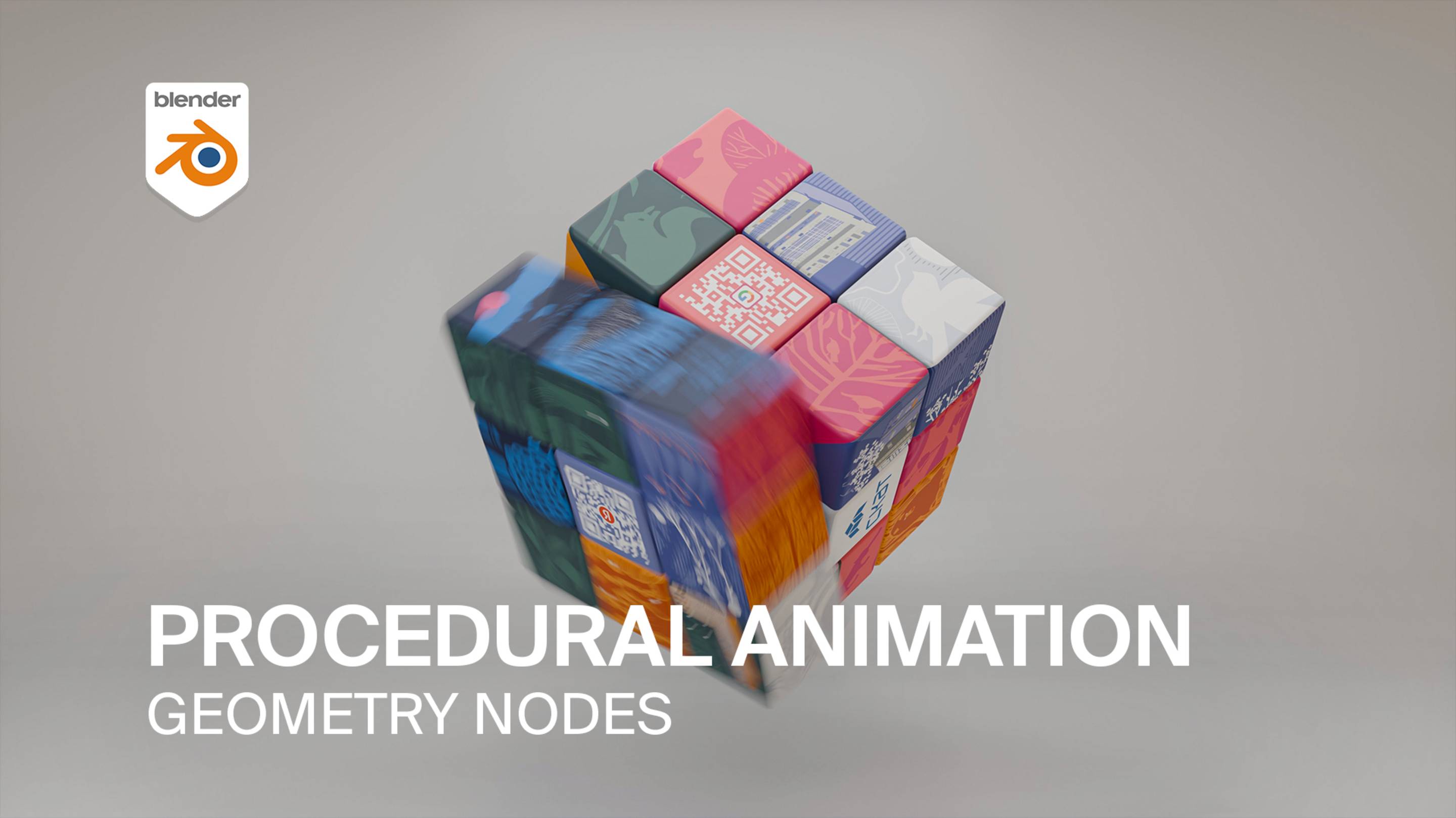 Procedural animation of Rubik's cube | Blender | Geometry nodes