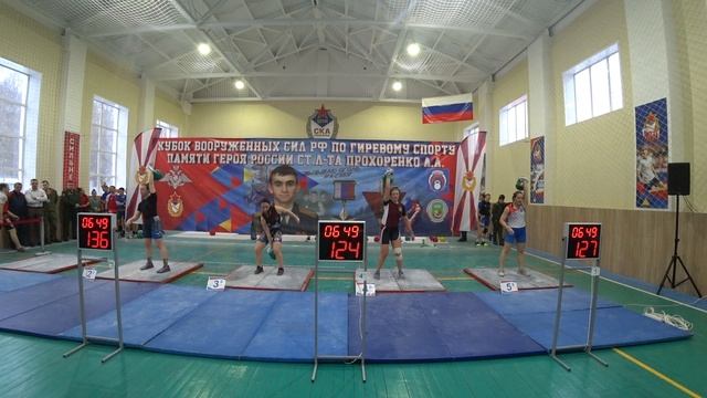 Рывок гири 24 кг женщины до 68 кг Кубок ВС РФ по гиревому спорту памяти Прохоренко