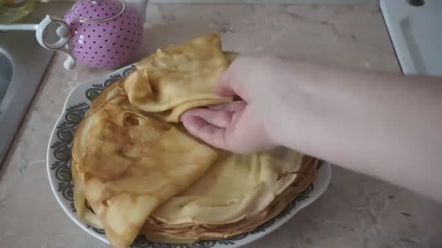 БЛИНЫ бабушкины, тонкие блинчики на молоке получаются всегда!