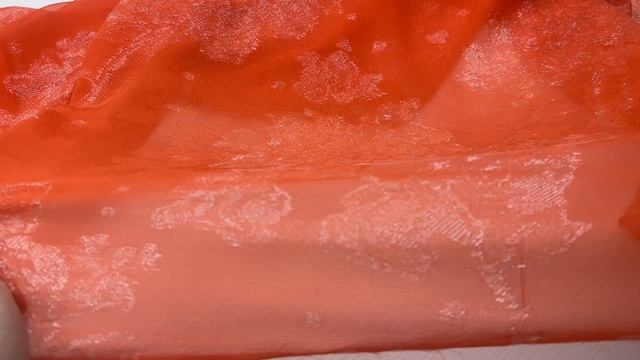Шифон кораллового цвета с люрексом 24251