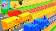 Видеоигра| ЦВЕТНЫЕ Машинки| Тракторы|Грузовики|Мотоциклы|Яркие ЦВЕТА |Разноцветные ПРЕДМЕТЫ |видео