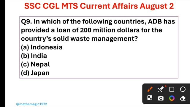 "SSC CGL MTS Exam 2024 Important Current Affairs August 2"
