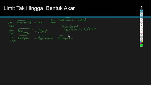 Limit Tak Hingga  Bentuk Akar (12 IPA)