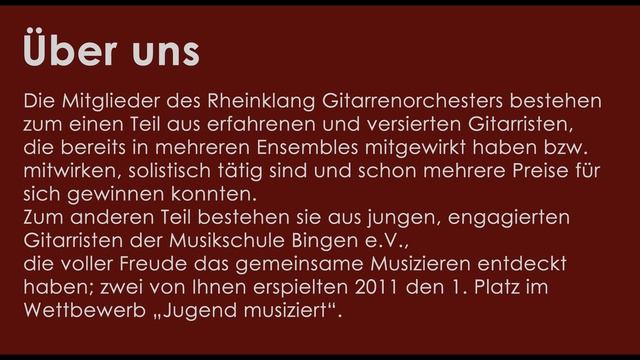 Edvard Grieg - Morgenstimmung (Rheinklang Gitarrenorchester Bingen)