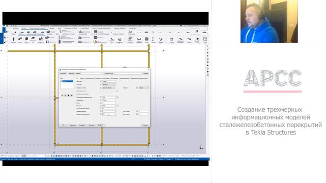 Создание трехмерных информационных моделей сталежелезобетонных перекрытий в Tekla Structures