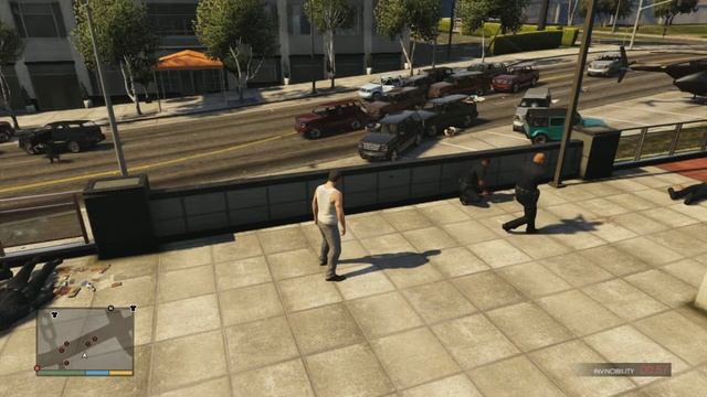 GTA V Martin Madrazo Gang vs cops shoot out in vespucci canals police station part 1