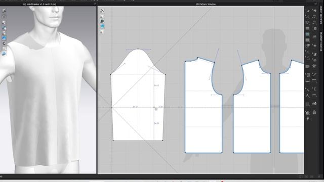 Drafting Windbreaker, Marvelous Designer, Clo