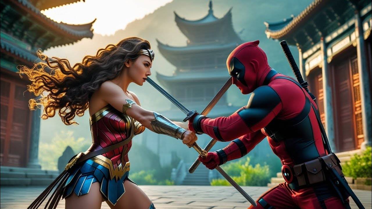 Wonder_Women_A_perfect_Worrior💥Deadpool_learns_fencing#ai#brawl