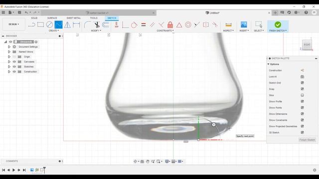 Örnek çizim #4 | Fusion 360 | Bardak çizimi | Revolve ve Loft komutu