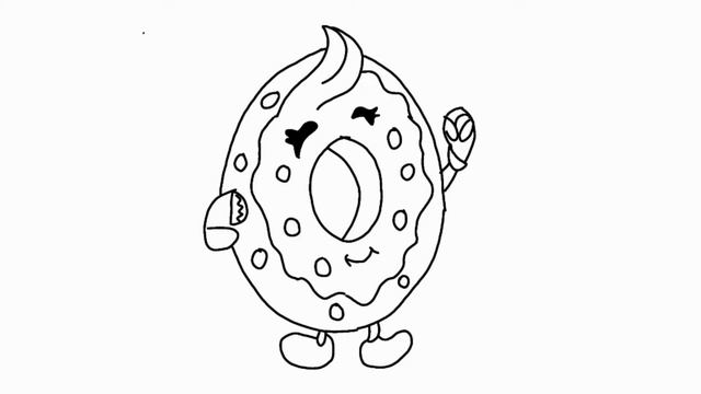 How to Draw  donut|Как нарисовать пончик