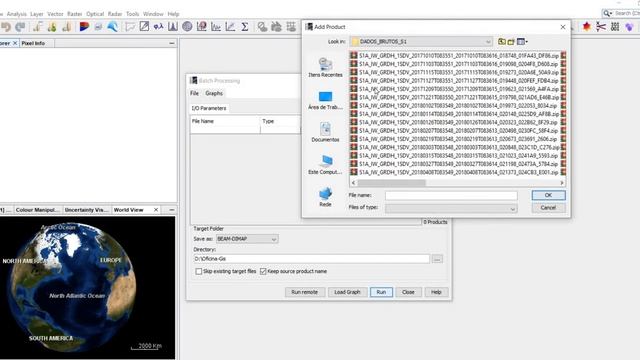 Pré-processamento em lote das imagens  Sentinel-1 RADAR (Mode batch)