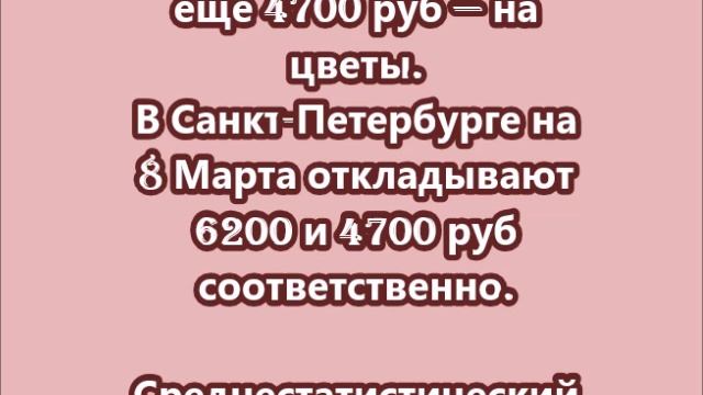 Москвичи готовы потратить на цветы и подарки к 8 Марта около 10 тыс. руб