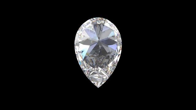 Pear cut gem (360° animation)