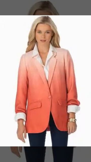Roamans Women's Plus Size Ombre Jacket OS28