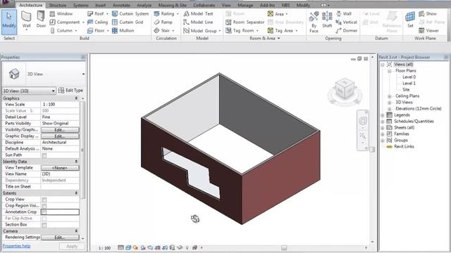 Revit 3-2 Embedding curtain walls