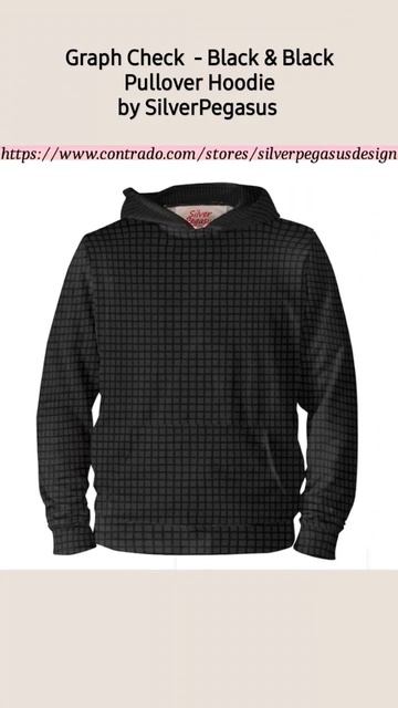 Graph Check  - Black & Black Hoodie by SilverPegasus #hoodies #clothing #casualfashion #mensfashion