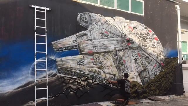 STAR WARS | MILLENNIUM FALCON | GRAFFITI PAINTING