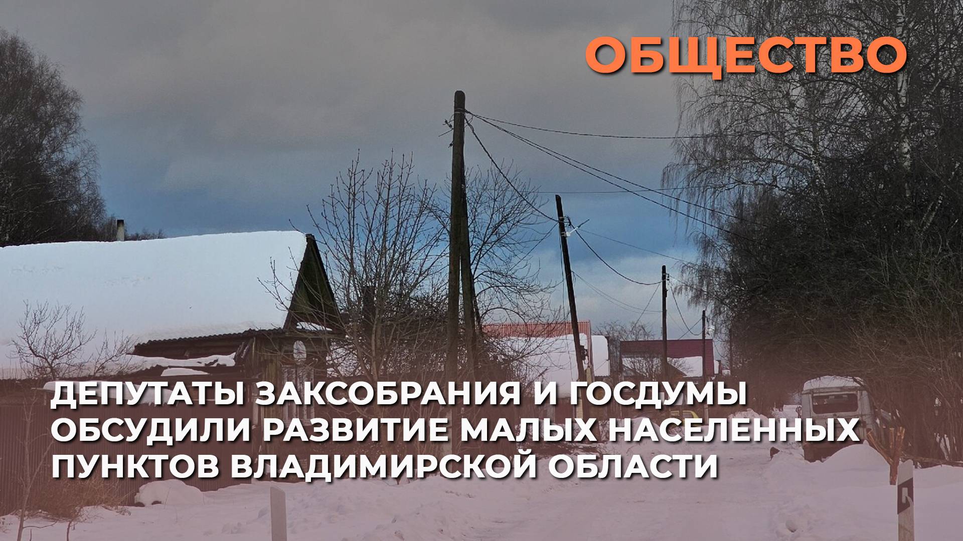 Депутаты ЗакСобрания и Госдумы обсудили развитие малых населенных пунктов Владимирской области