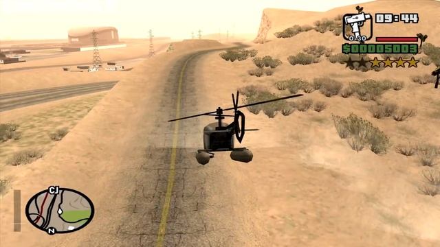 What happens if CJ parks a helicopter on top of the Mulholland Safe House garage? GTA San Andreas